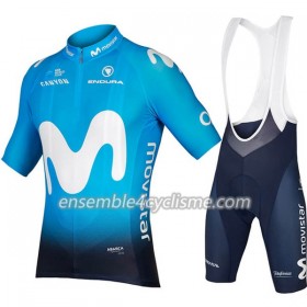 Tenue Maillot + Cuissard à Bretelles 2018 Movistar Team N001